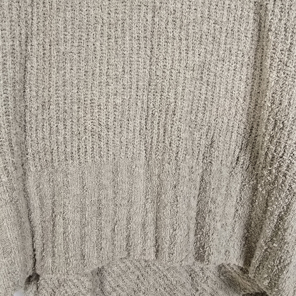 Free People Women's Sensual Faux Wrap Gray Sweater Oversized Long Sleeve XS Cozy - Picture 12 of 13